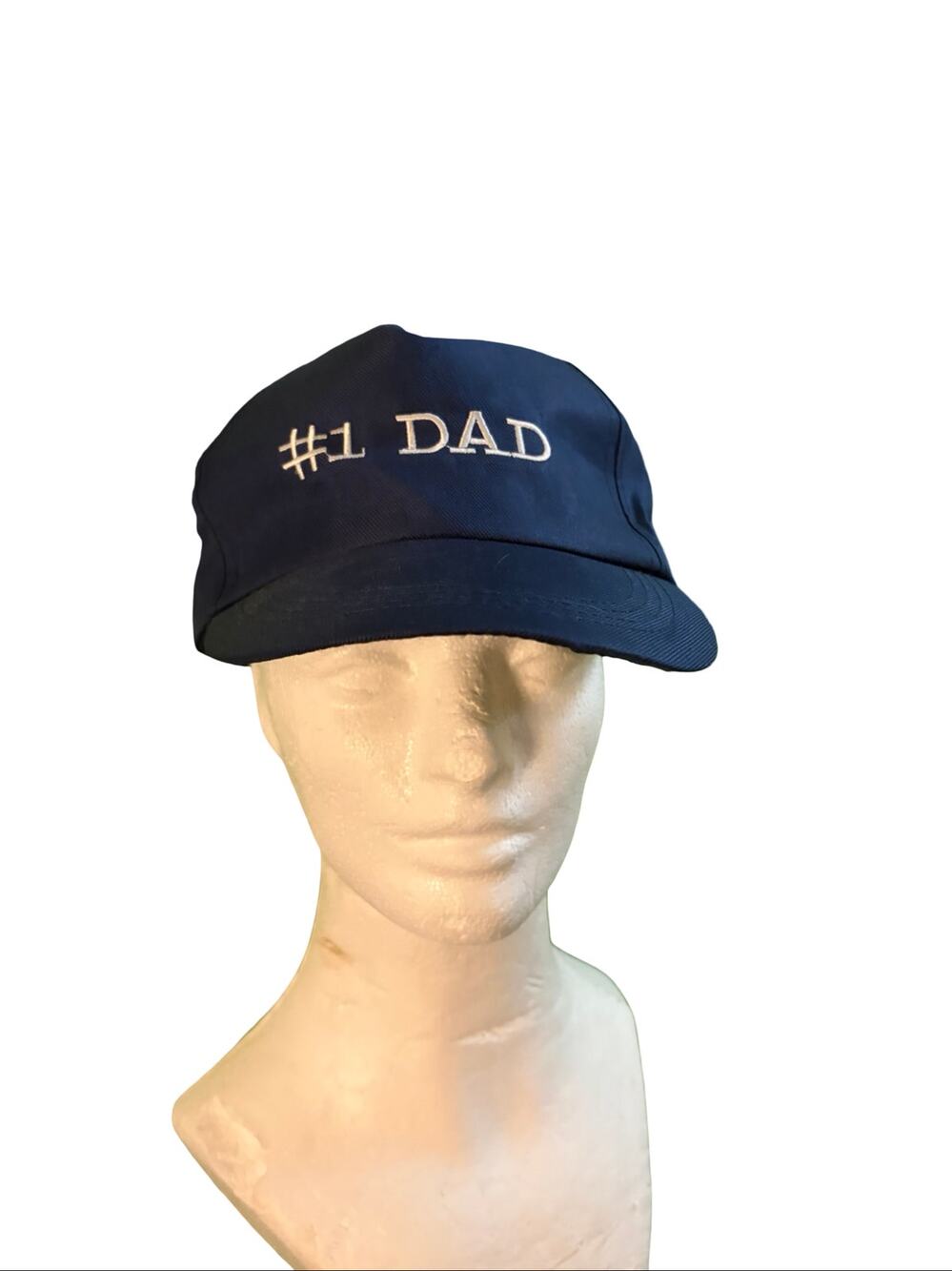 #1 Dad Navy Blue Snapback Cap Embroidered Adjustable Made in USA Hat